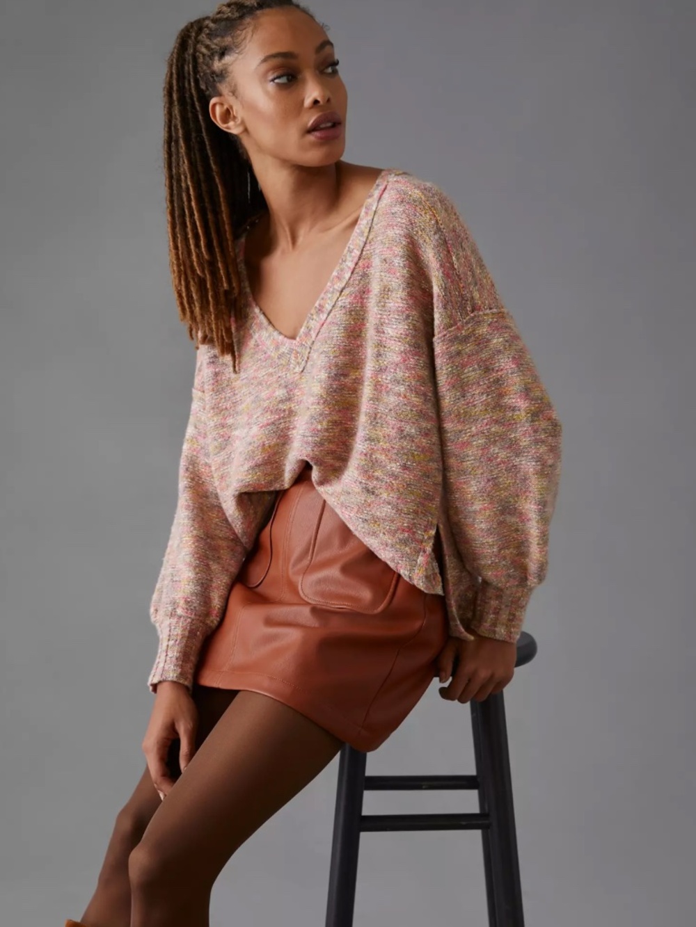 Pilcro Deep-V Sweater Anthropologie